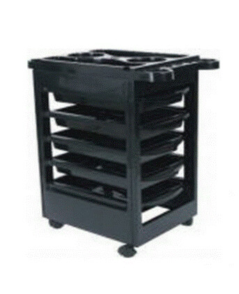 Salon Trolley w/Castor Wheels, 5 Drawers, Top , Bowl