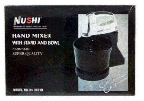 HAND MIXER WITH BOWL AND ACCESSORIES NUSHI NS-2601
