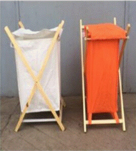 Laundry Basket Wood 45x33x60cm LC-6302-WE