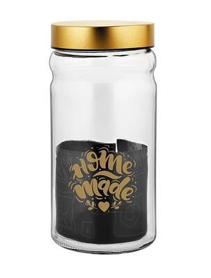 Renga glass jar with GOLD lid 1800ml,