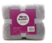 DECOR SOLID FLEECE BLANKET 200X230CM ASS. 280 GSM/SQM #DC0126