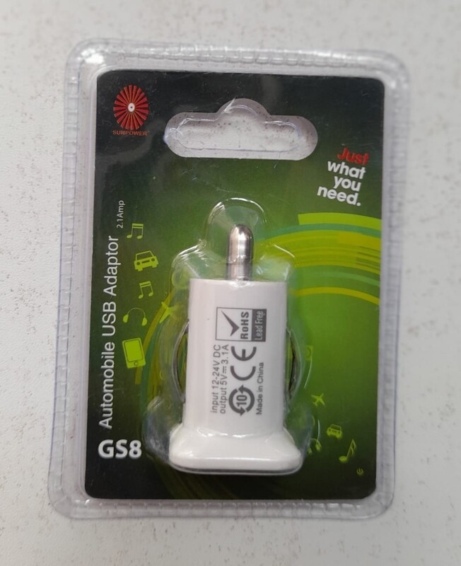 Sunpower AUTOMOBILE TWIN USB ADAPTOR 2.1AMP #GS-8