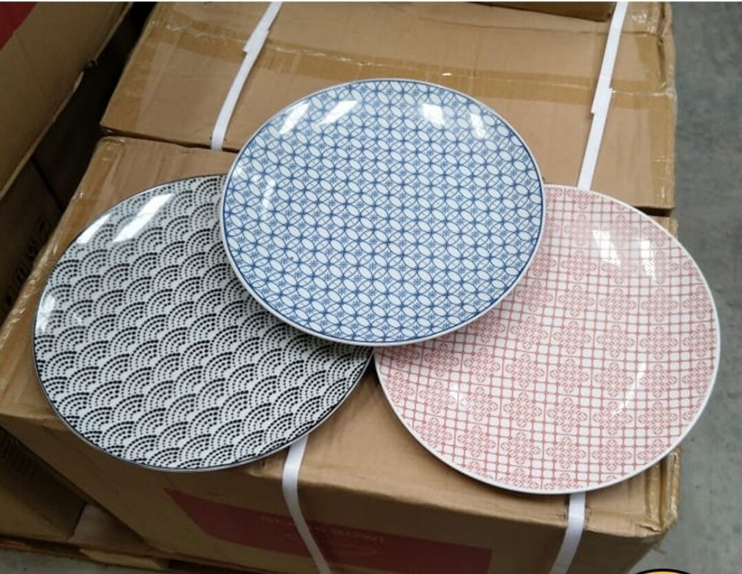 Sbest 10.5" plates set of 6pcs blue & white