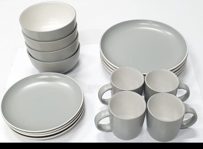 Lotus 16PC Dinner Set  Light grey #216-1