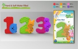 Jungle Buddies. 123 hard and soft water filled teether #LE15343