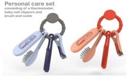 Jungle Buddies Baby Personal Care Set, Set of 4(Thermometer, Brush, Nail cutter & Comb) #LE15361