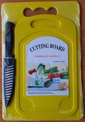 3PCS Chopping board set (1 chopping board 30x20cm,  20x17cm, 1 knife 8