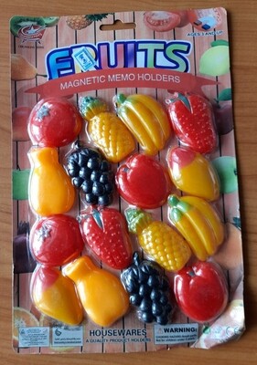Fridge magnets 16pcs fruits #115797