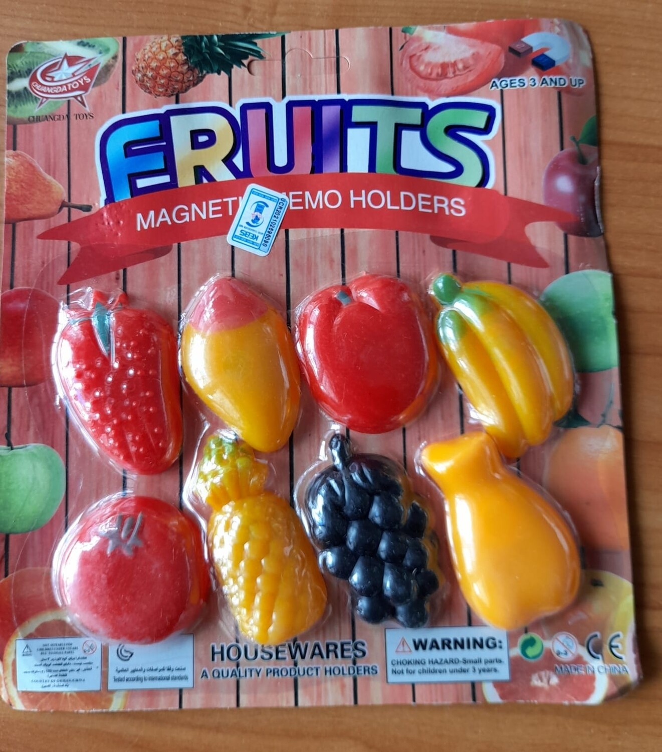 Fridge magnets fruits 8pcs #115802
