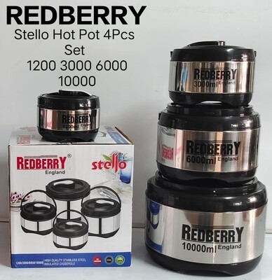 Redberry stello hot pots 4pcs set large 1200/3000/6000/10000 Redberry stello hot pots 4pcs set large 1200/3000/6000/10000