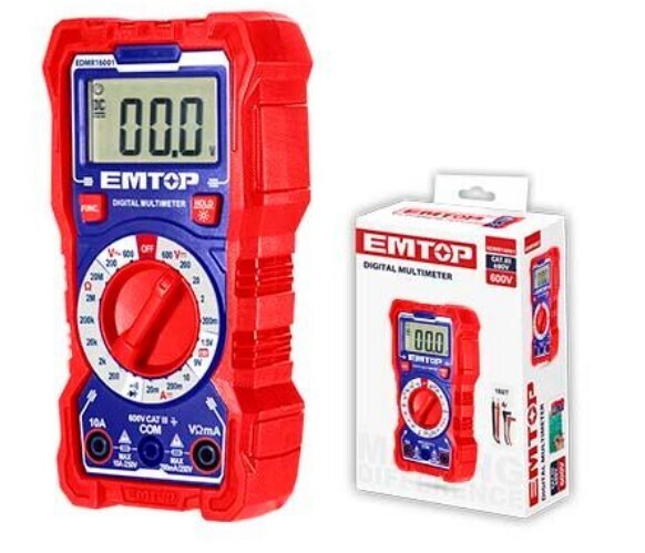 EMTOP Digital Multimeter - 2000 Counts LCD Display, SKU EDMR16002