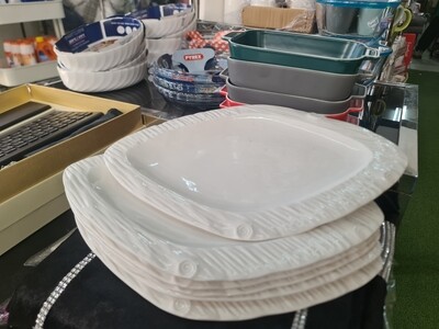 ceramic 6pcs heavy ceramic oval serving plates 35cmx24cm