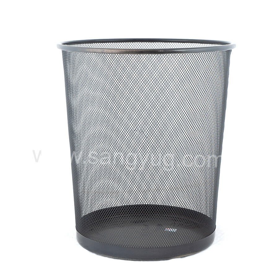 Mesh Stationery-Large Trash Can, Round 295240348MM Black #5002