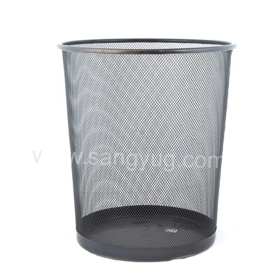 Mesh Stationery-Large Trash Can, round 295*240*348MM BLACK