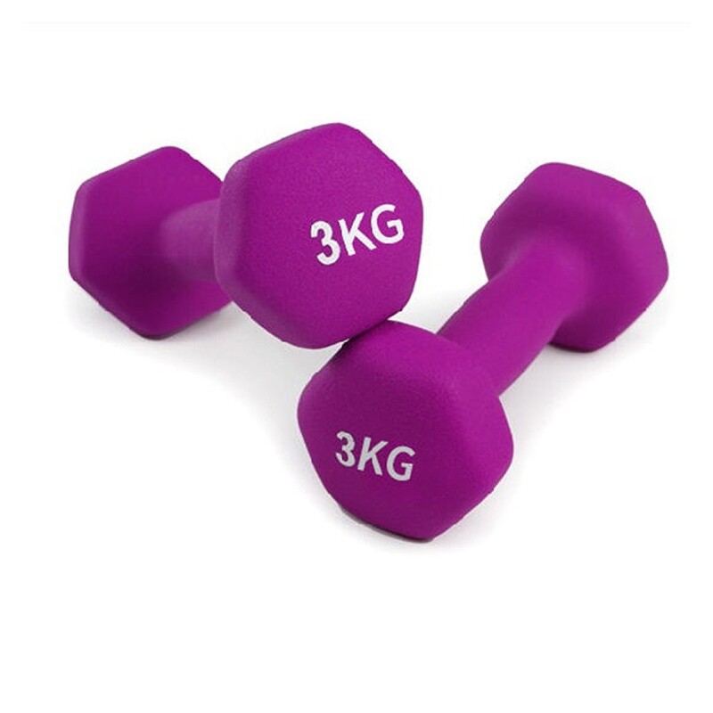 Generic Dumbbell | Hex Neoprene Dumbbells 3KG, 2pc Set (Model DB020-3KG)