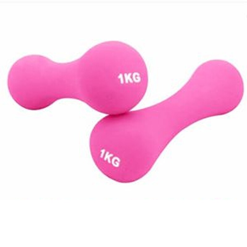 Generic Hex Neoprene Soft Dumbbells 1KG set of 2 QJ-DB021-1KG