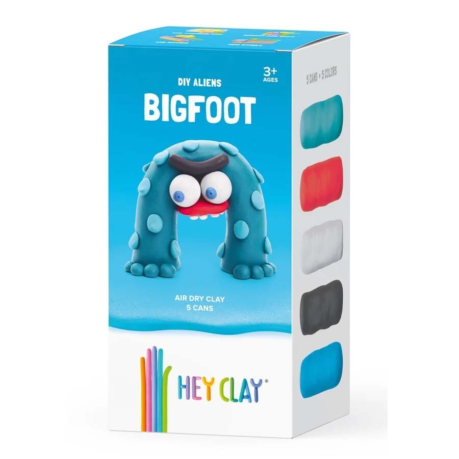 Hey Clay Mate Bigfoot - 5 Cans, 75g Each, Air Dry Modeling Clay - Model MAE006