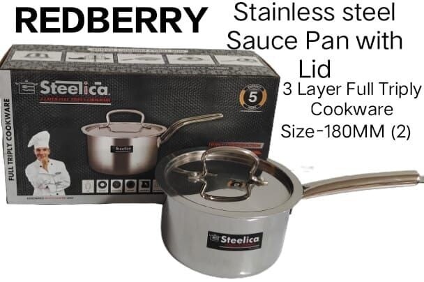Steelica 3 layer stainless steel sauce pot no1  160mm