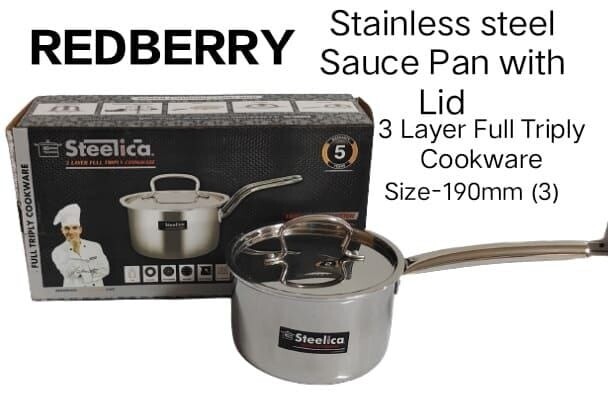 Steelica 3 layer stainless steel sauce pot no3 190mm