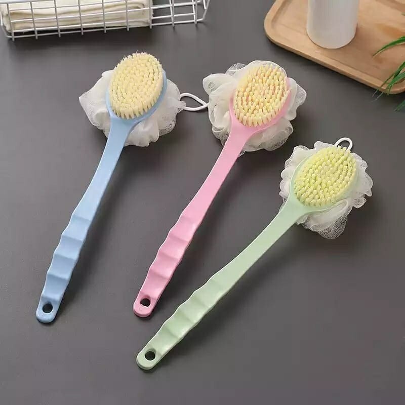 Two sided Bathing brush with soft back part. shower sponge
