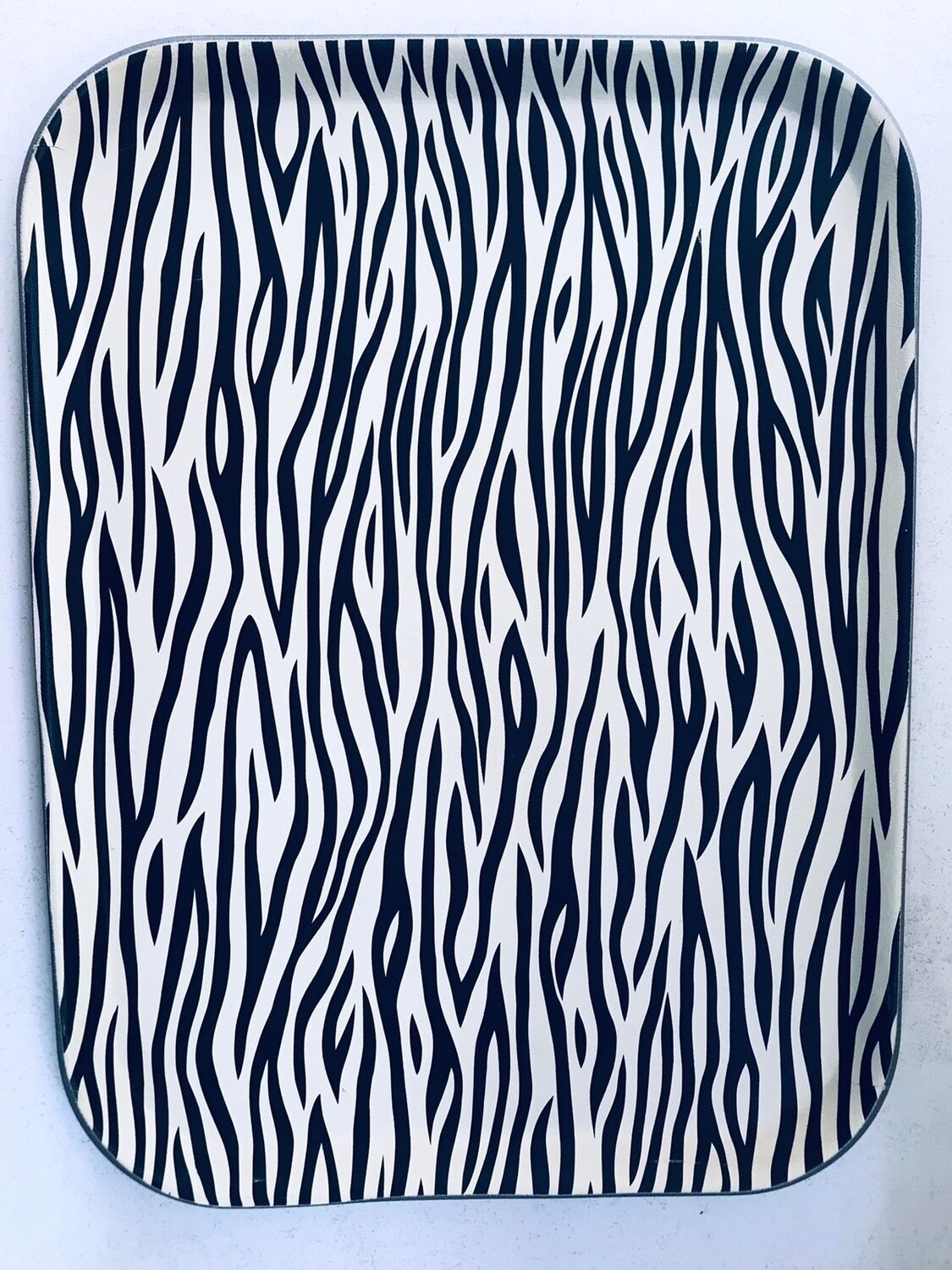 Rectangular Non slip serving tray Zebra print design Food tray 52x38cm 1520PTP