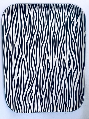 Rectangular Non slip serving tray Zebra print design Food tray 40x31cm 1216PTP