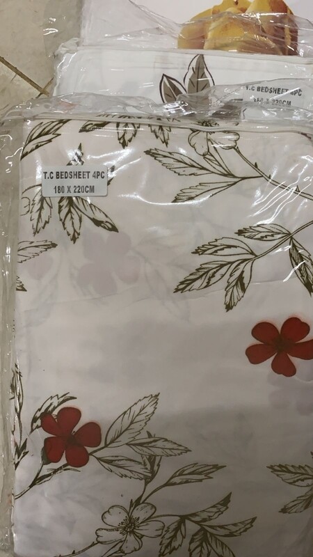 TC printed bedsheets set 4pcs