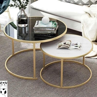 Elegant 2 in 1 round coffee table