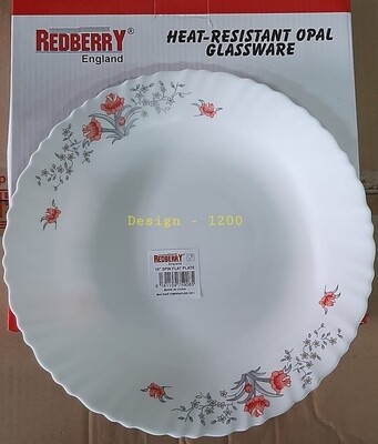 Opal glass  decorated plate 6pcs 10 inch Redberry 10" spin plates #1200