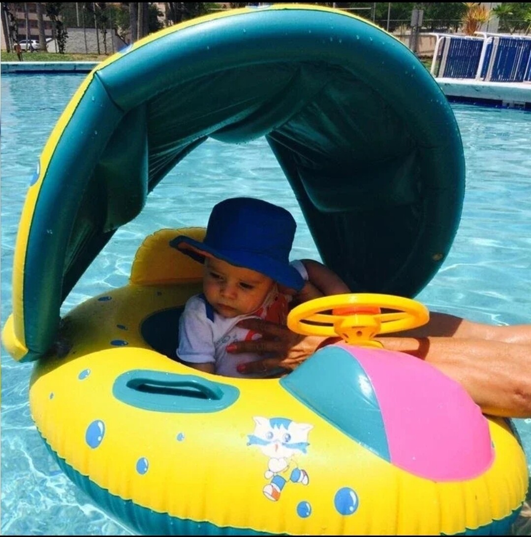 Inflatable Baby swimming Ring boat Kids floater. very good for toddlers below 3 yrs
