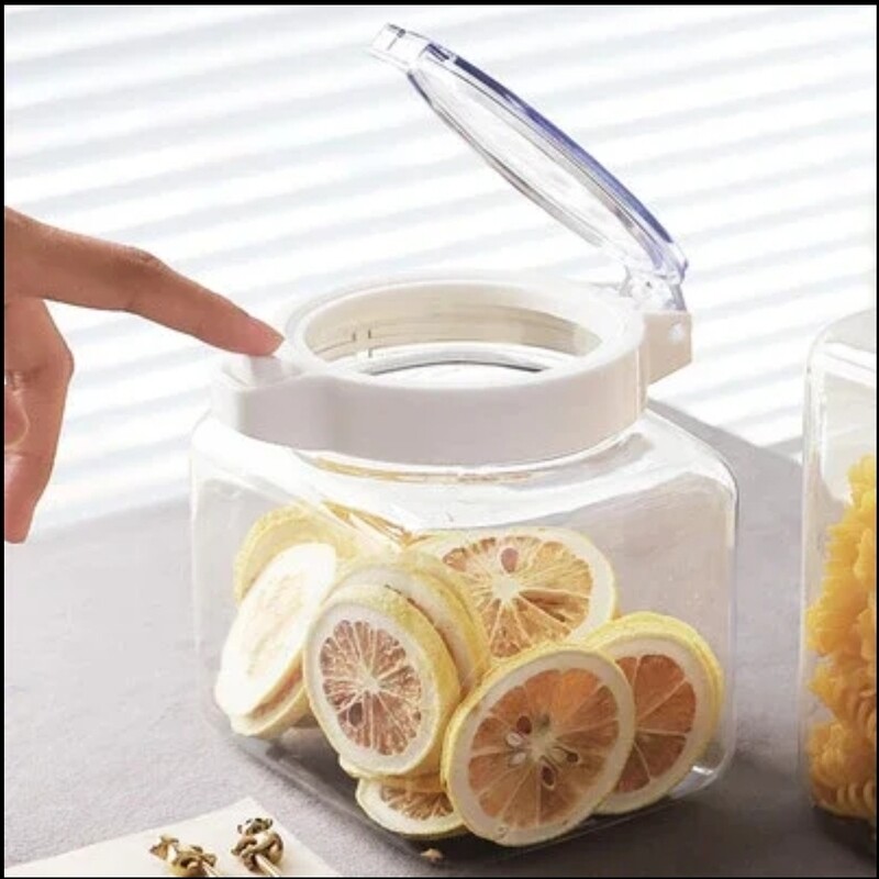 leak proof plastic pantry storage jar 900ml