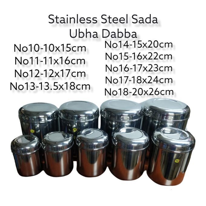 Ramson stainless steel storage container deep Dabba with lid 1pc  no12