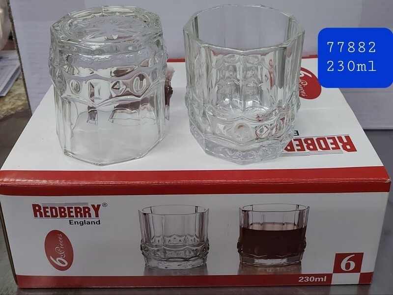 Redberry glass tumblers 6pcs #77882