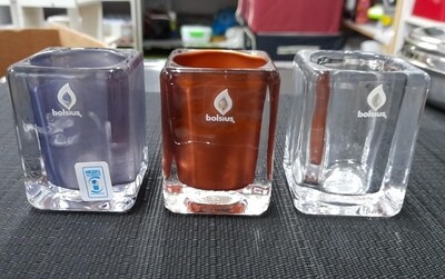 Bolsius glass tealight candle holder PURPLE 5cm #1036860000373