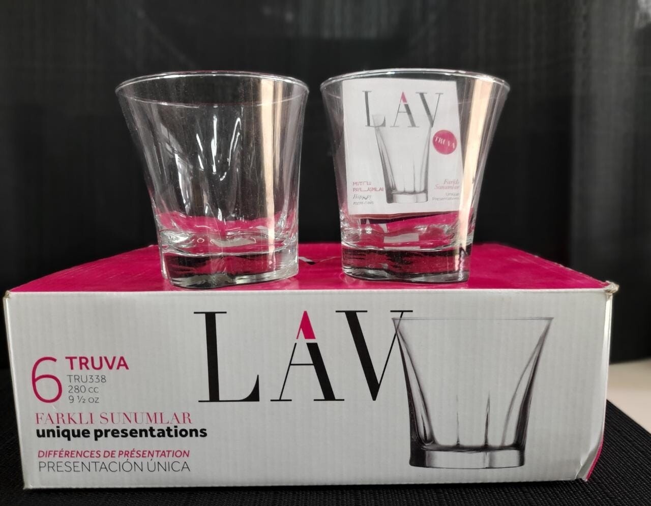 LAV Truva Glasses Whisky Glass 280cc #TRU338