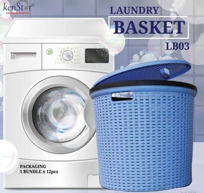 Large plastic Laundry Basket Kenstar laundry basket LB03 BLUE