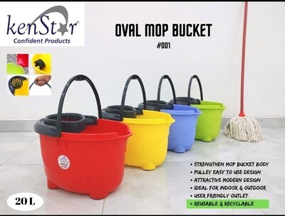 Kenstar oval coloured  mop bucket