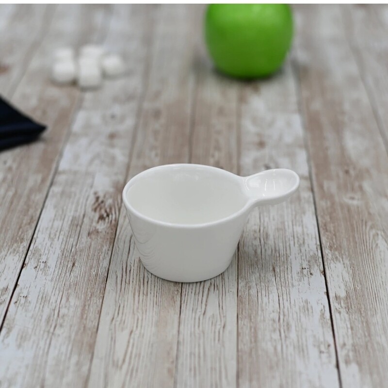 Wilmax Fine Porcelain Snack/Dessert Dish 4" X 3" X 1.5" | 10 X 7 X 4 Cm 3 Fl Oz | 100 Ml WL-996104/A (3pcs set)