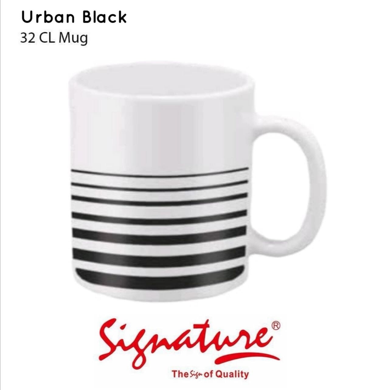 Signature urban black mug 32cl 6pcs