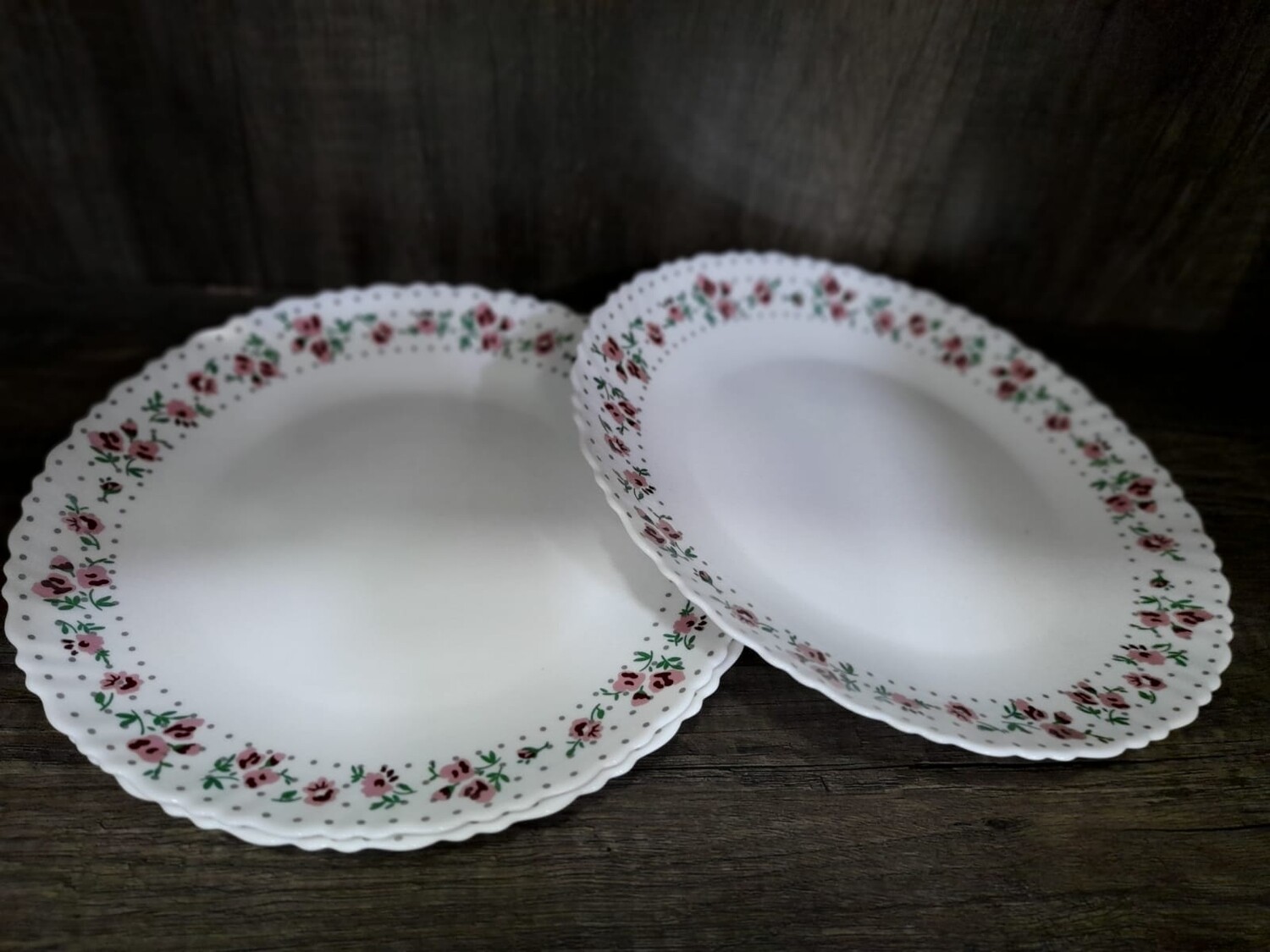Sundabest 10&quot; inch flowered ring ceramic dinner plate 3pcs #16002