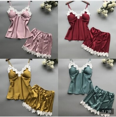 Silk lingerie set 2pcs set. Size S to XXL