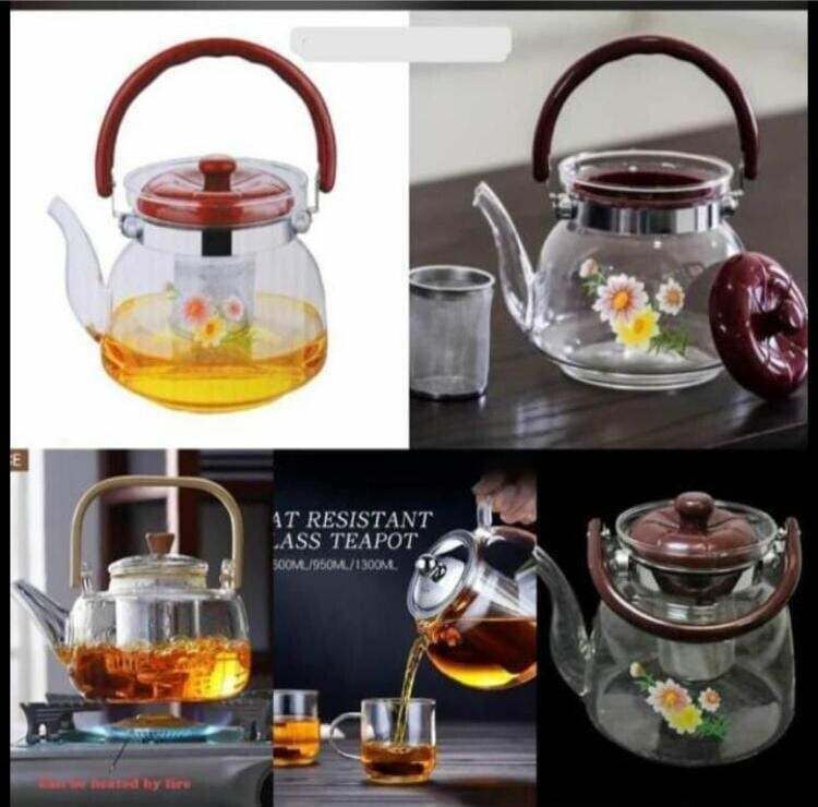 Tea infuser kettle. 900ml heat resistant Glass