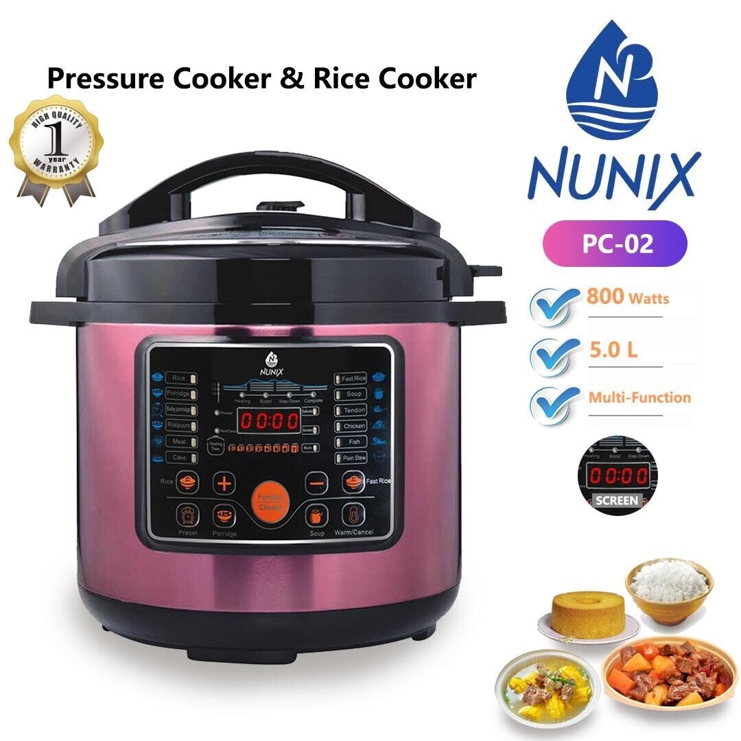 Nunix Multi-Functional Programmable PC-02 Electric Pressure Cooker