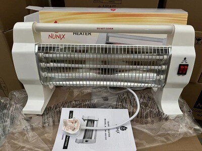 Nunix Quartz room heater with 3 heater settings 400W 800W 1200W with tip over switch HQ1231