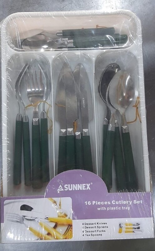 Sunnex 16pcs cutlery set with cutlery organizing tray