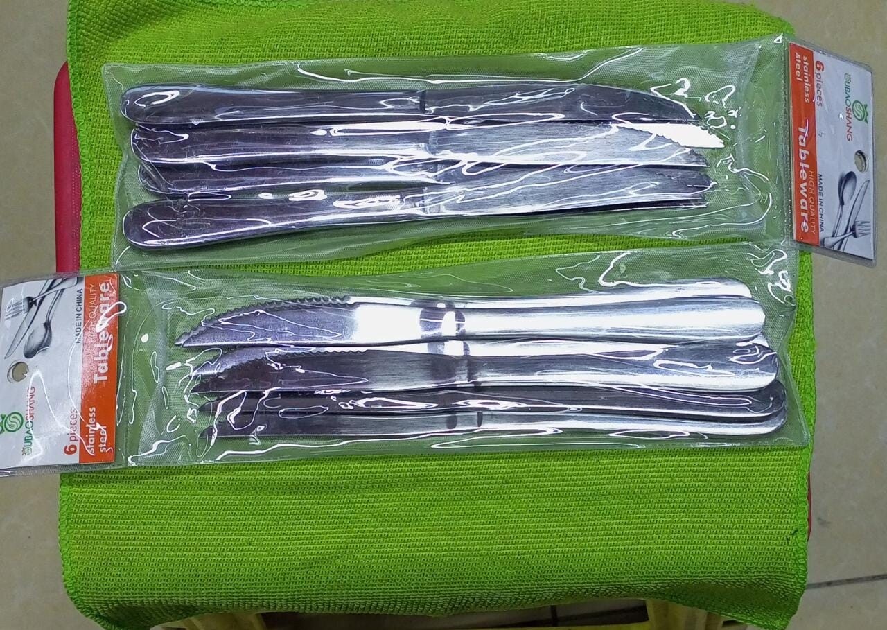 Ubao 6pcs stainless steel steak knife 9&quot; steel handle