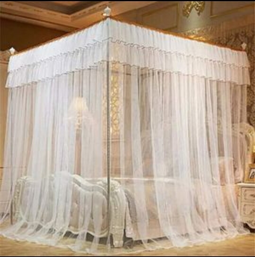 Shi Shang Mosquito net with metal stands 6x6 White
