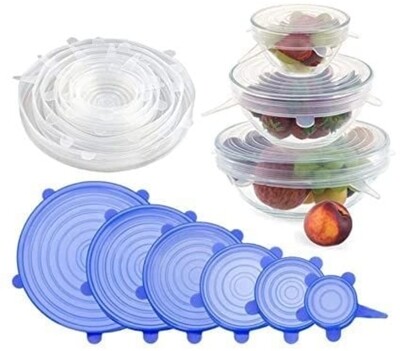 Extendable silicon food bowl covers 6pcs set