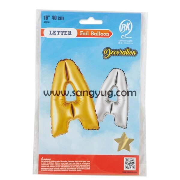 Foil balloon 16" letters A-Z in gold