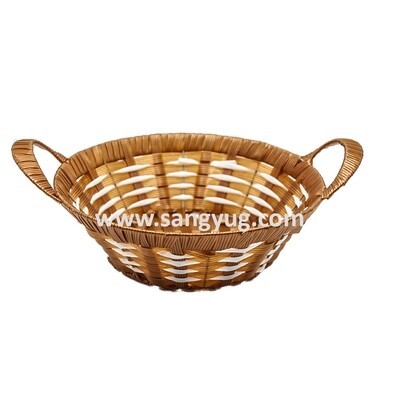 Gift hamper basket with handles round, 180MMX 80Mm